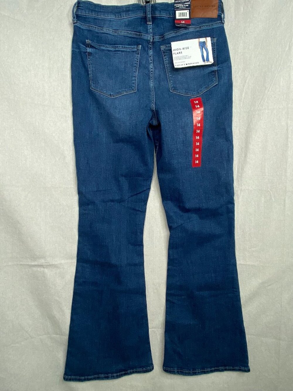 Lucky Brand Stevie High Rise Flare Jeans Womens 14 x 32 Blue Stretch Denim